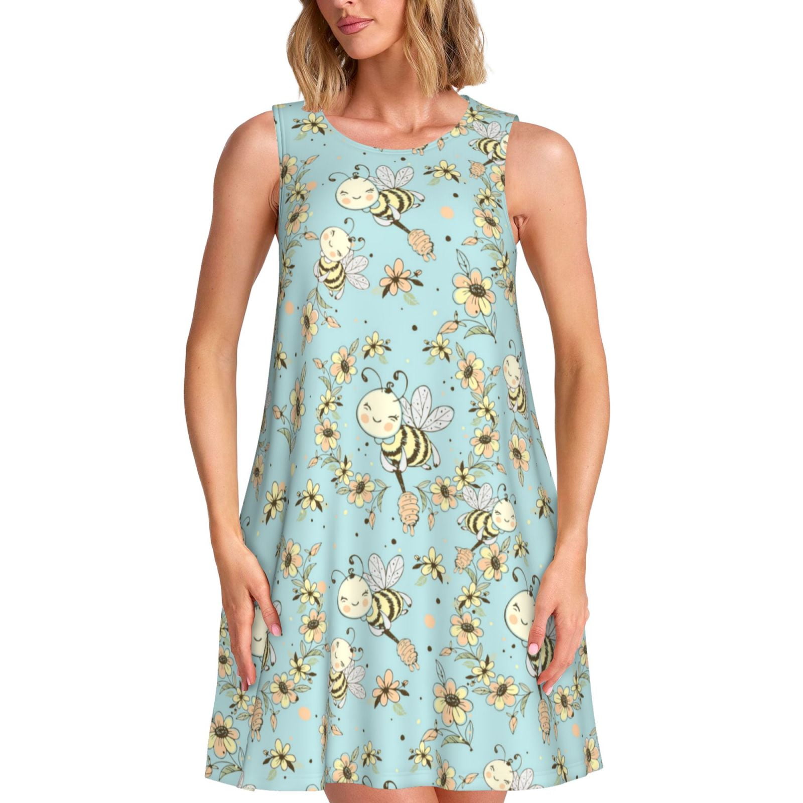 Spring Summer Dresses for Women 2025 - Cute Honeybees Swimsuit Coverup ...