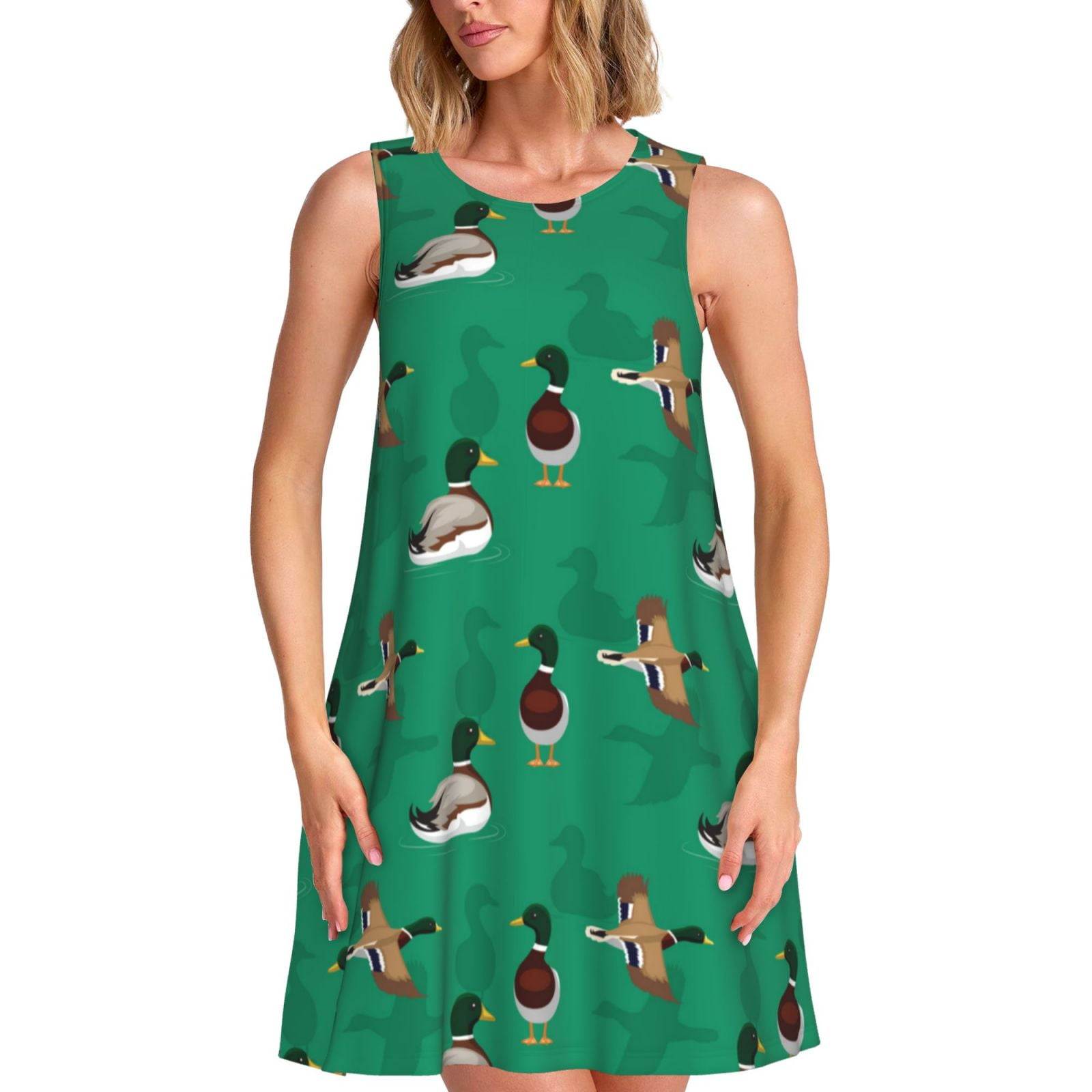Spring Summer Dresses for Women 2025 - Duck Mallard Flying Pose ...
