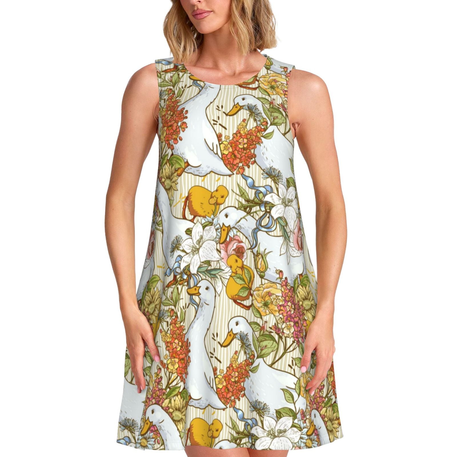 Spring Summer Dresses for Women 2025 - Ducks And Flowers Beach Vacation ...