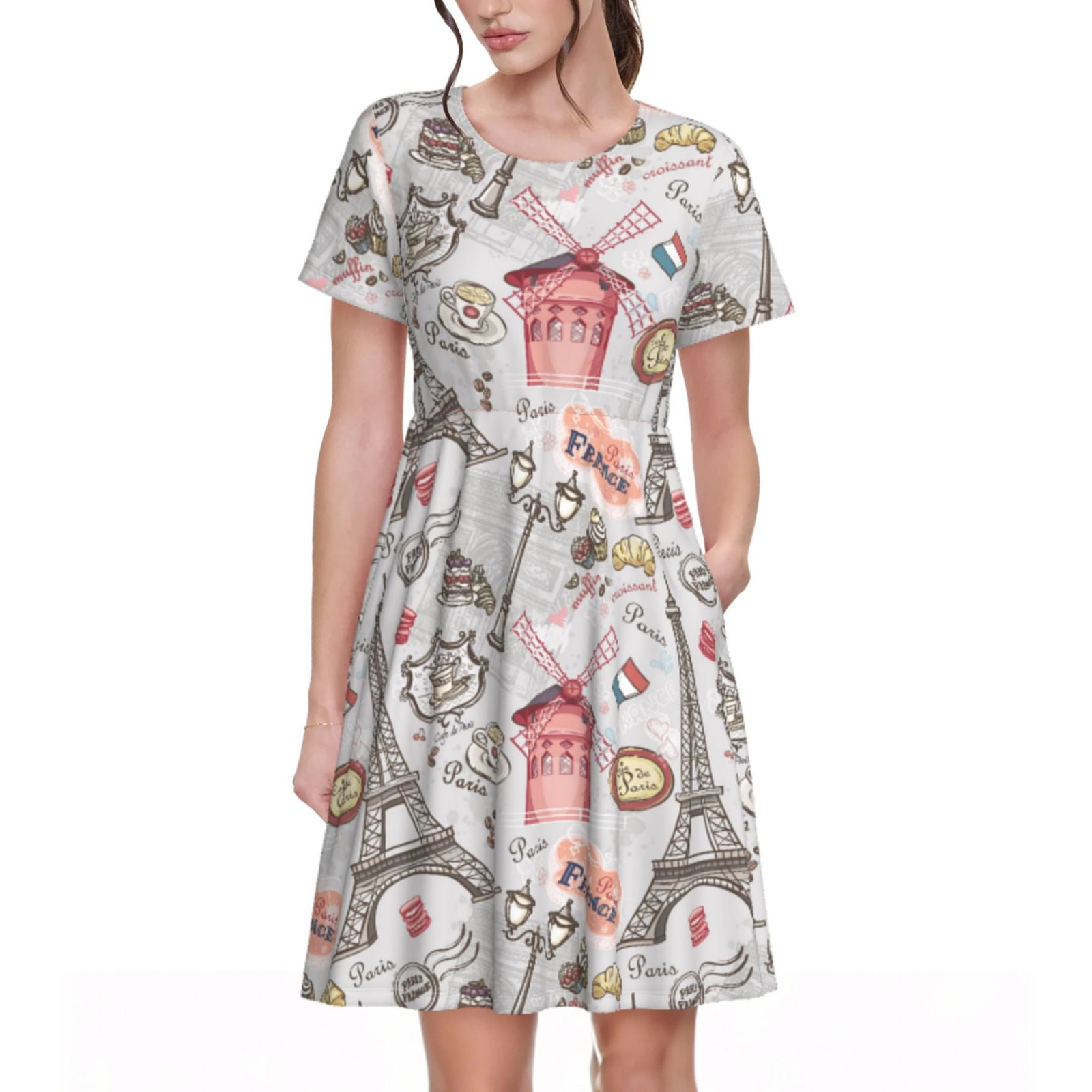 Spring Summer Dresses for Women 2025 - Eiffel Tower Coffee Beach ...