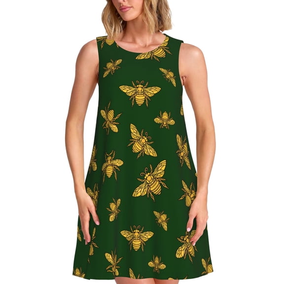 Spring Summer Dresses for Women 2025 - Hohey Bee Swimsuit Coverup Sundresses for Women, Beach Vacation Clothes for Women, Hawaiian Tshirt Dresses for Women