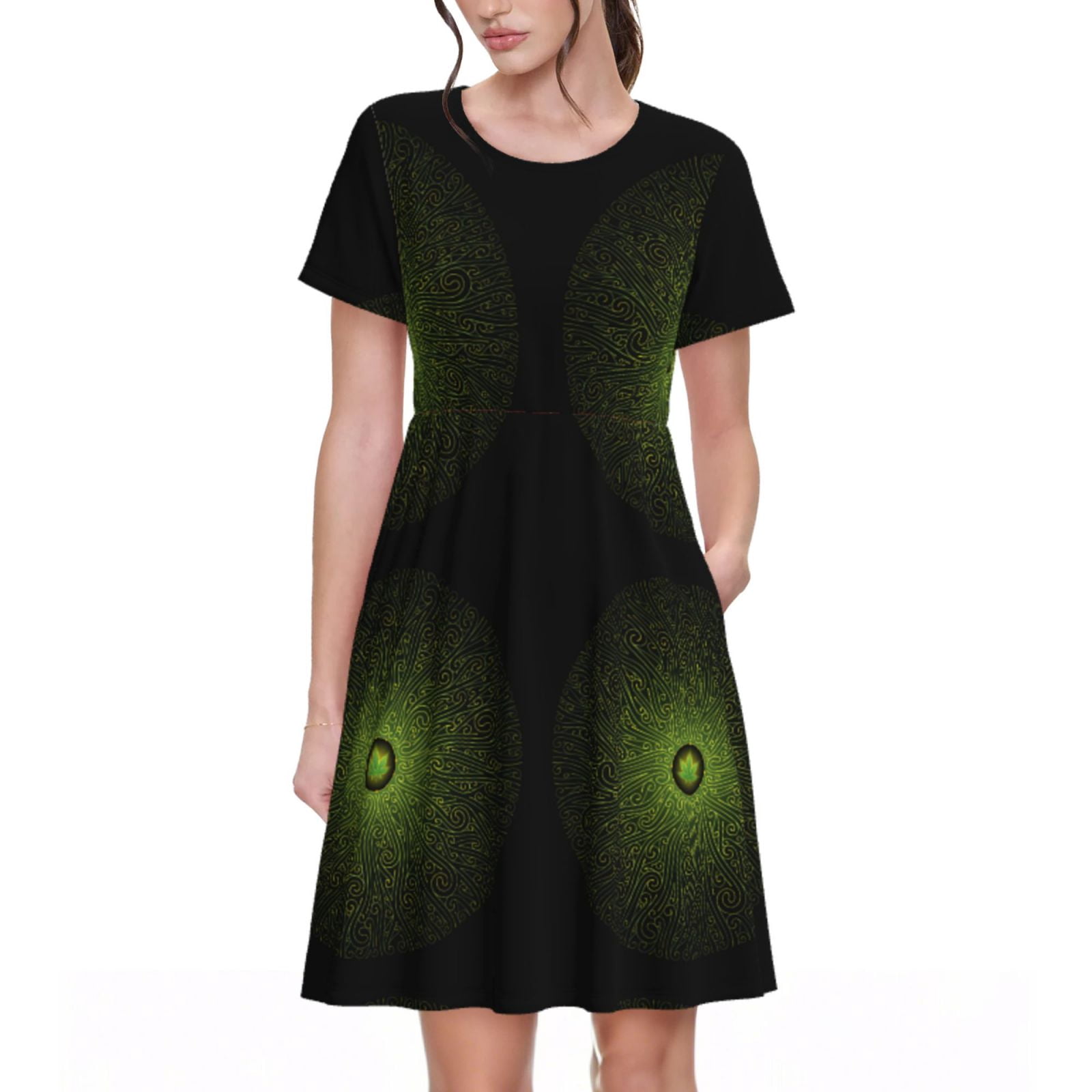 Spring Summer Dresses for Women 2025 - Mandala With Marijuana Leaf ...
