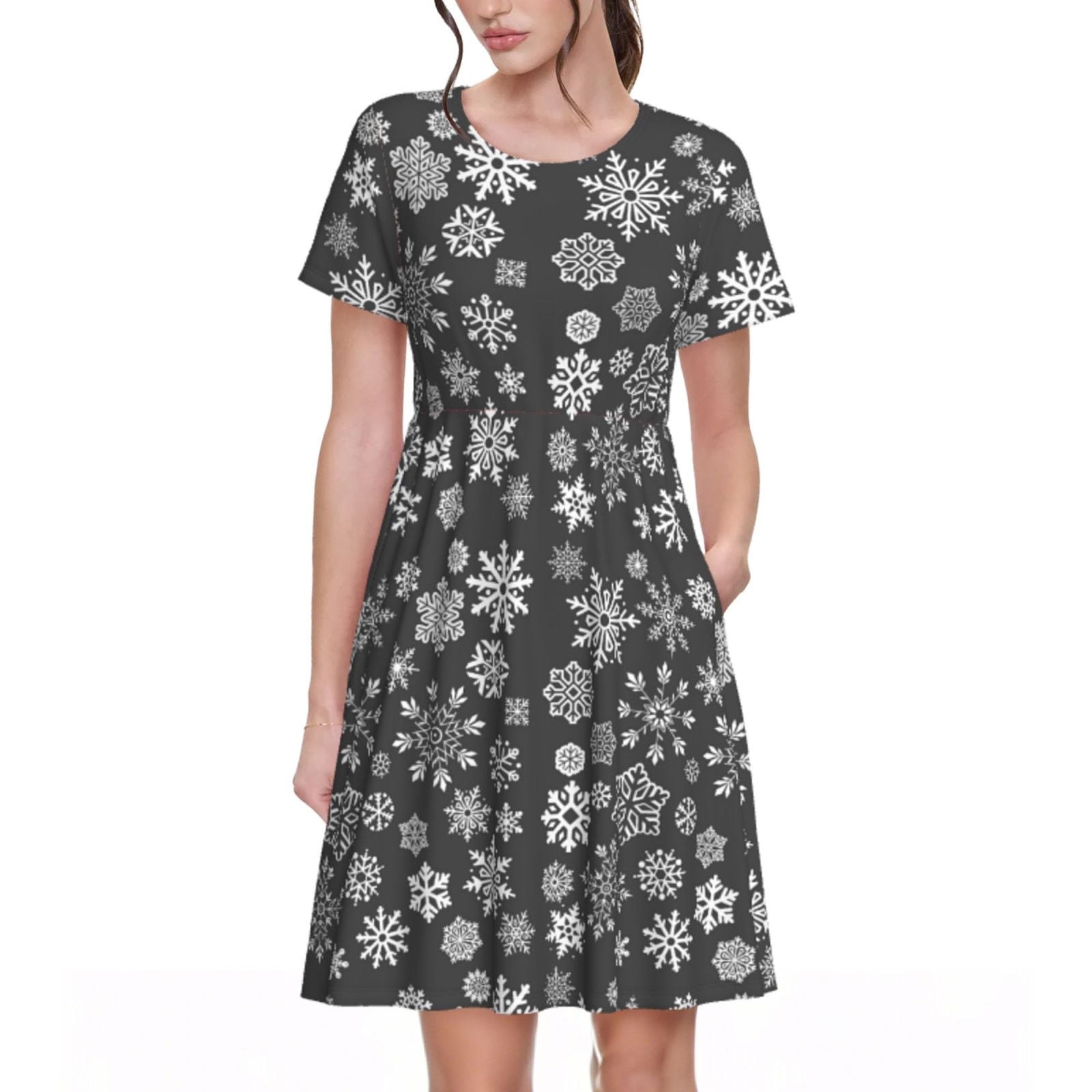 Spring Summer Dresses for Women 2025 - Simple White Snowflake Wedding ...