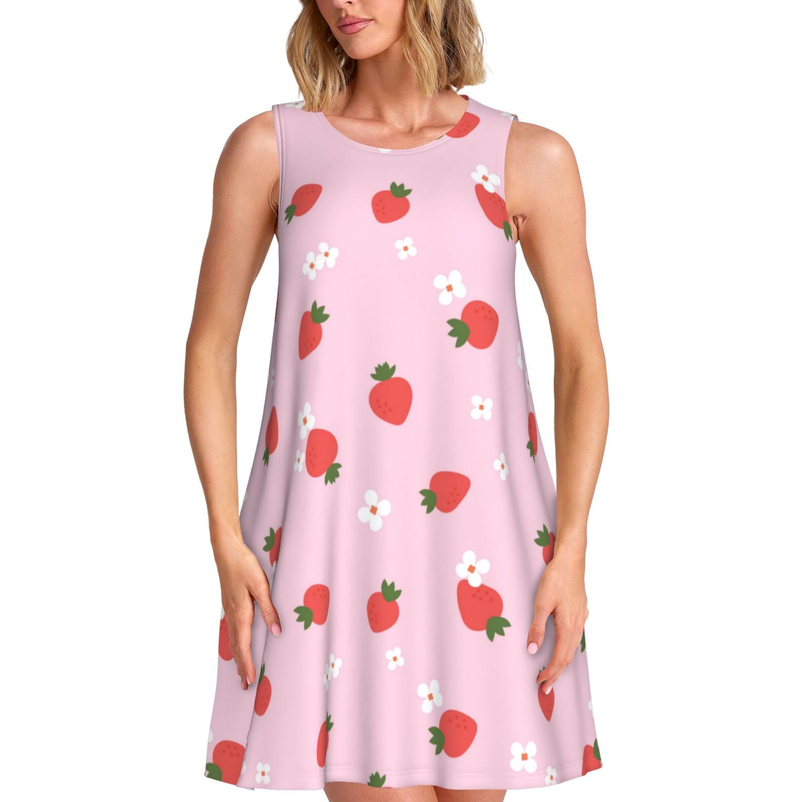 Spring Summer Dresses for Women 2025 - Strawberry Floral(C) Swimsuit ...