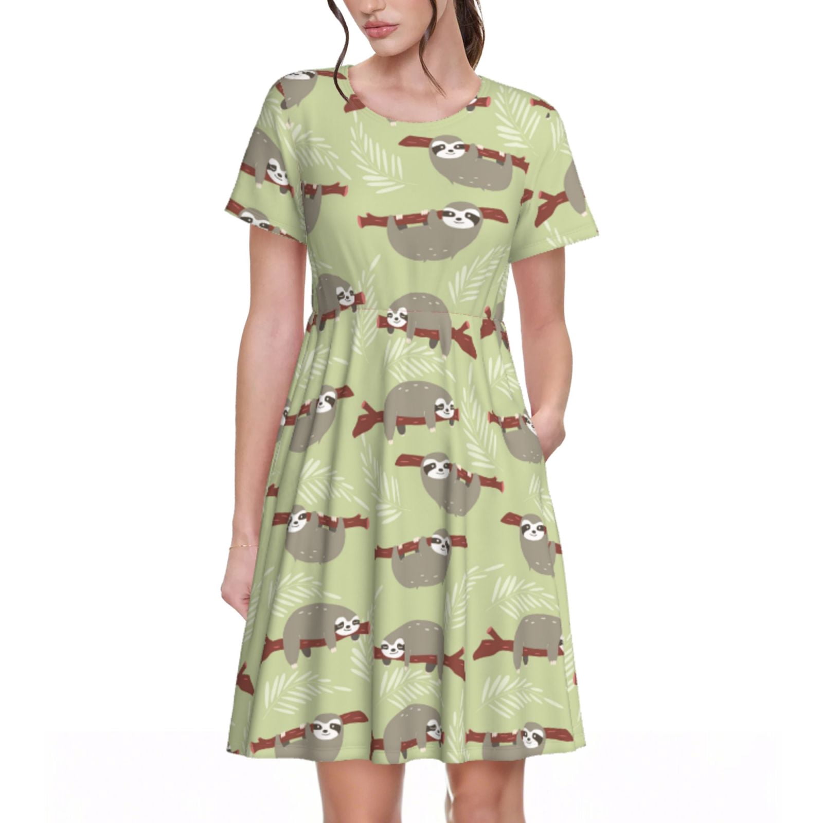 Summer Spring Sloth Spring Summer Dresses for Women 2025 - Twig Sloth Wedding Guest Dresses ...