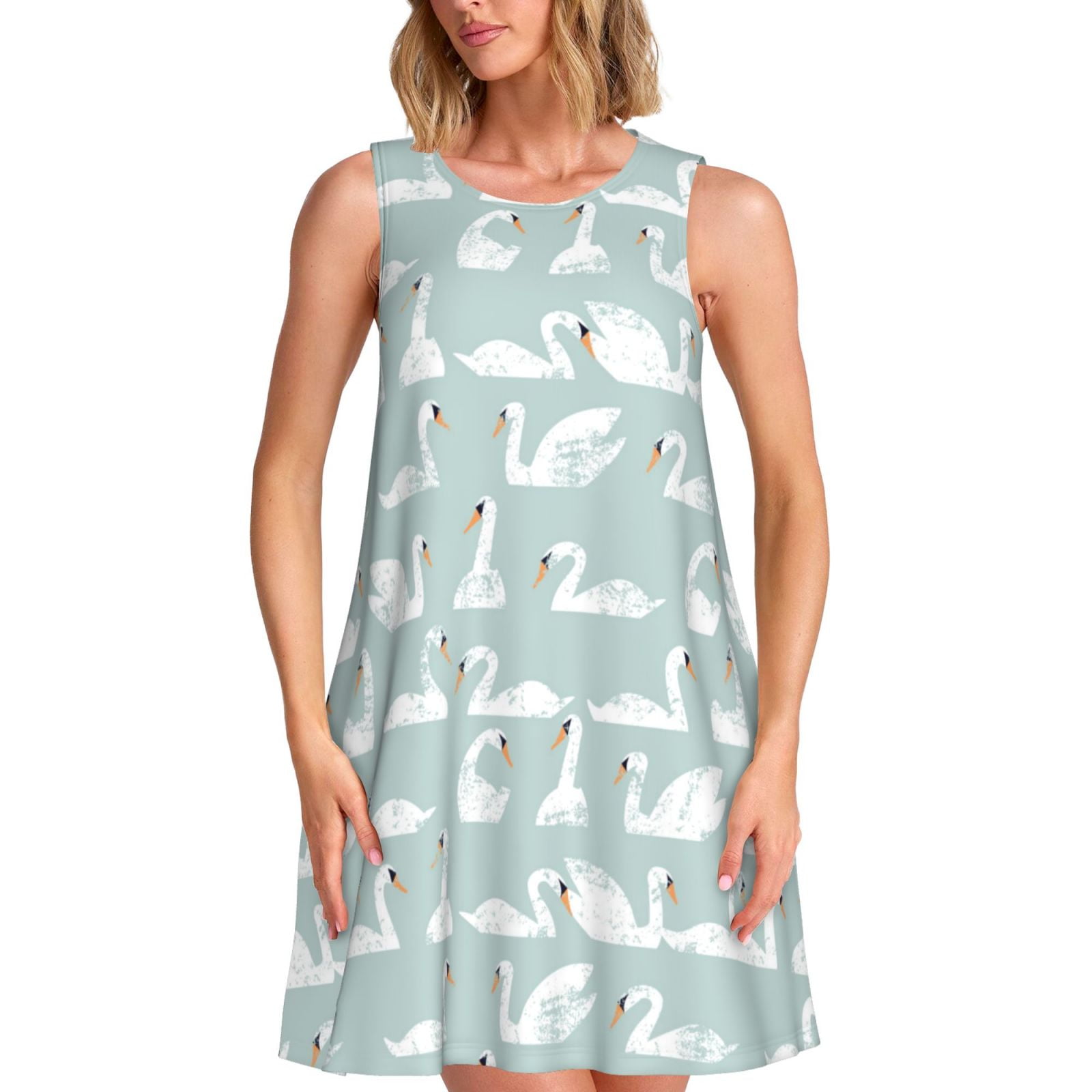 Spring Summer Dresses for Women 2025 - White Swan Swimsuit Coverup ...