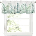 thumbnail image 1 of Spring Summer Eucalyptus Leaves Kithen Curtains Valances for Windows Sage Green Leaf Floral Herbs Window Valance Farmhouse Small Rod Pocket Curtain for Living Room Bathroom Bedroom Decor 54x18 Inch, 1 of 6