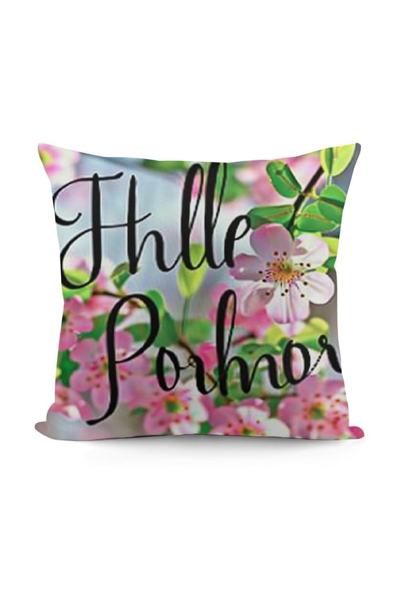 Spring Summer Fall Winter Pillow Covers Home Pillow Case Floral Bloom Truck Sunflower Bee Pumpkin Let It Snow Cushion Case for Home Decor (Plaid,