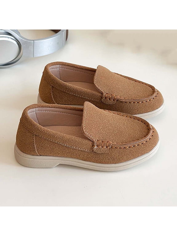 Spring Summer Fashionable Versatile Loafer Boy Girl Solid Color Soft Sole Flat