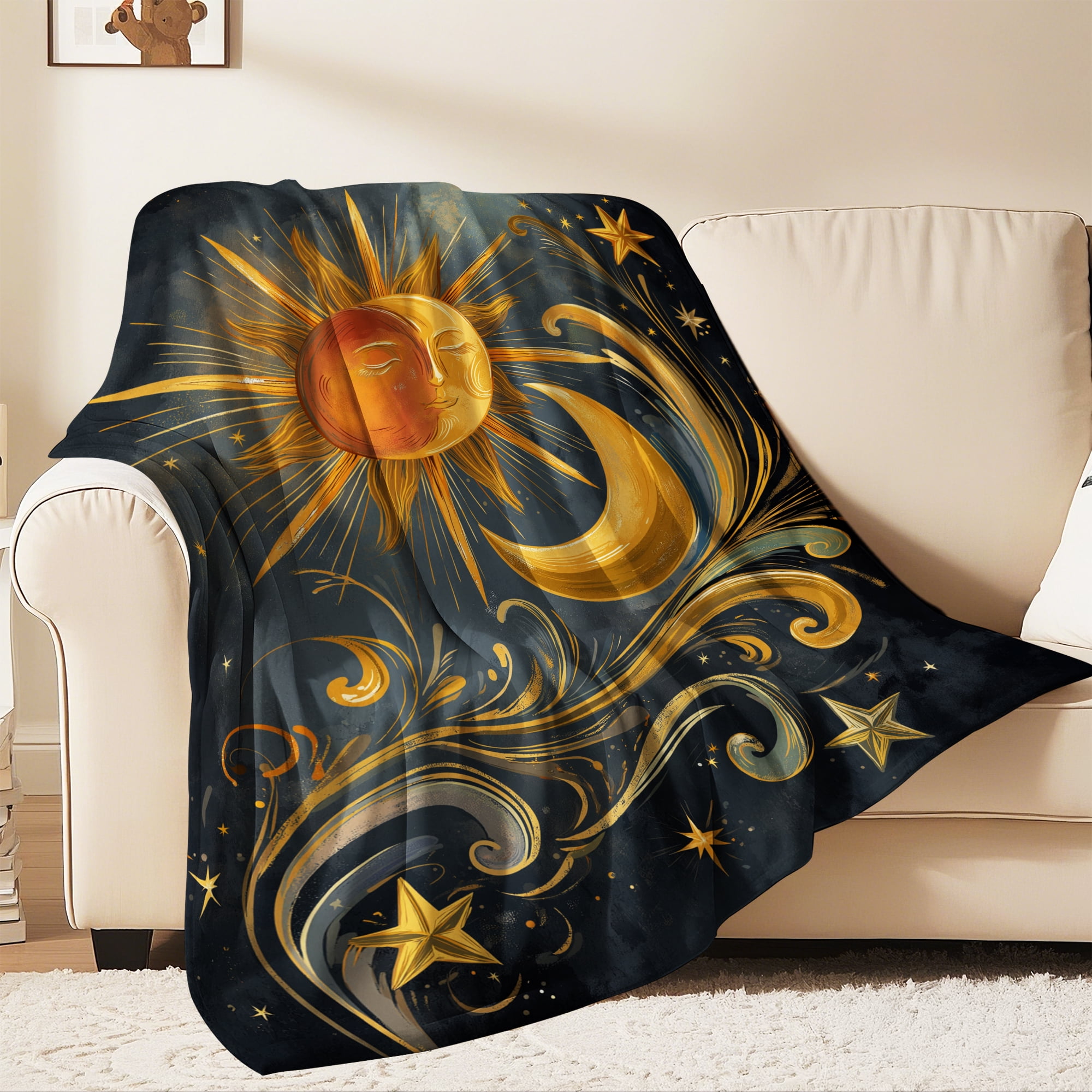Spring Summer Flannel Throw Blanket 40x50 Inches Fleece Blanket Throw, Soft Lightweight Plush Cozy Blankets for Bed, Sofa, Couch, Travel, Camping