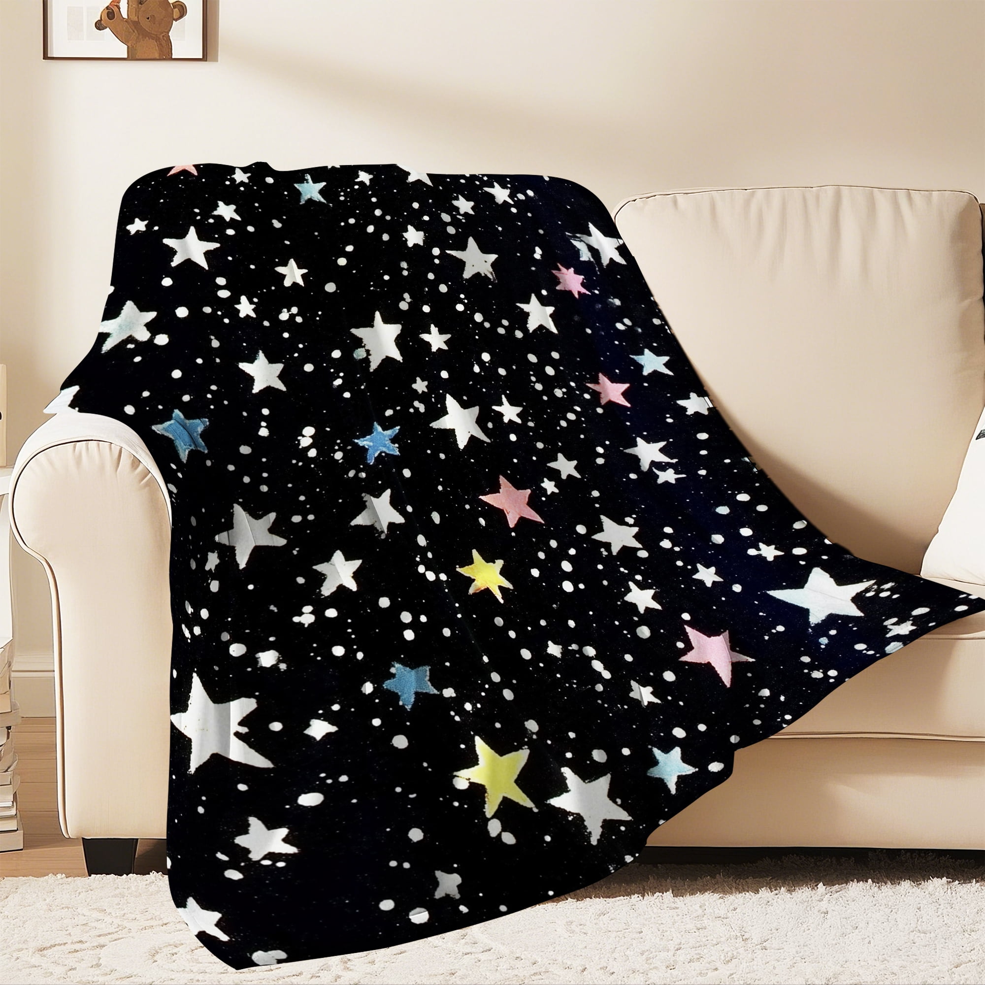 Spring Summer Flannel Throw Blanket 50x60 Inches Fleece Blanket Throw, Soft Lightweight Plush Cozy Blankets for Bed, Sofa, Couch, Travel, Camping