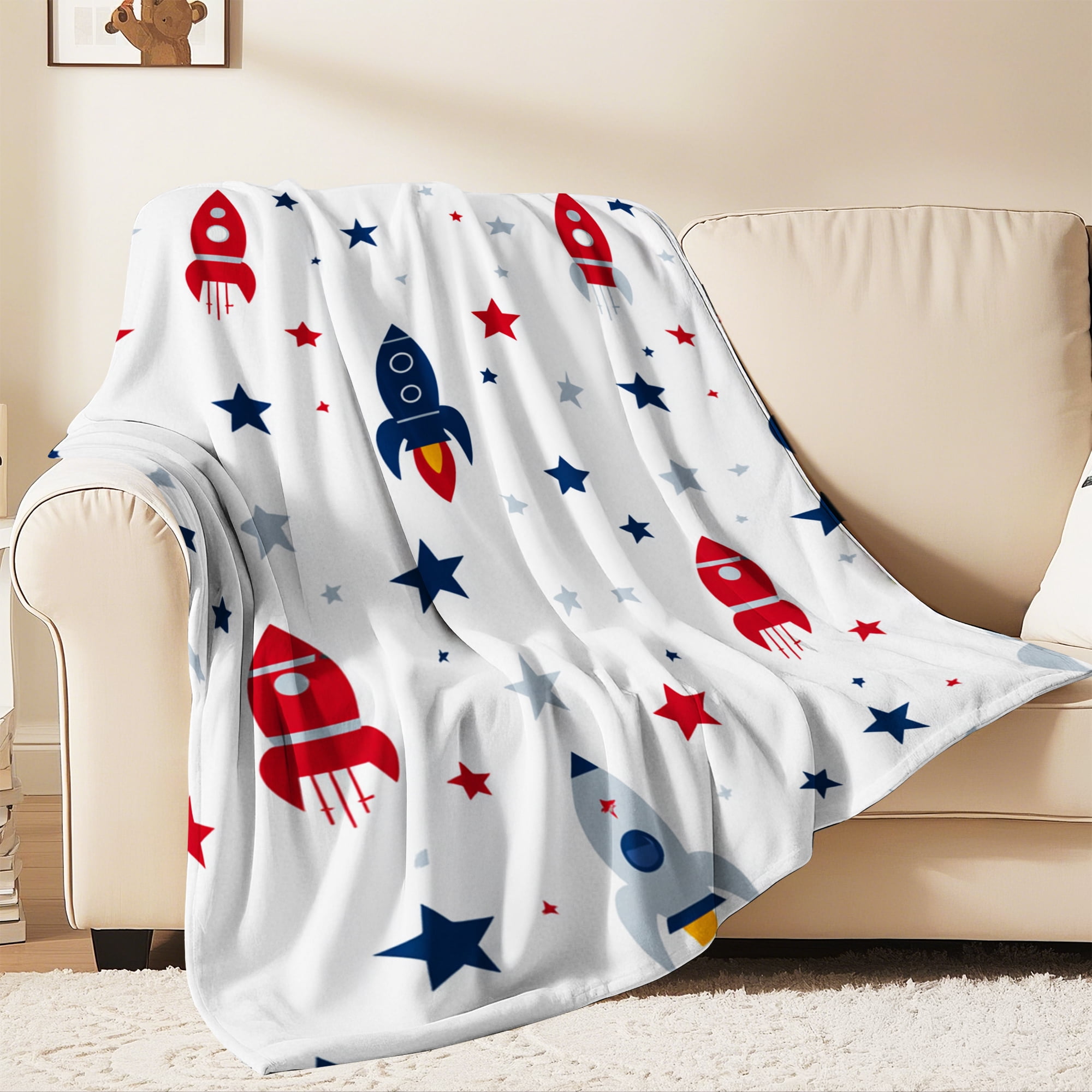 Spring Summer Flannel Twin Blanket 60x80 Inches Fleece Blanket Throw, Soft Lightweight Plush Cozy Blankets for Bed, Sofa, Couch, Travel, Camping