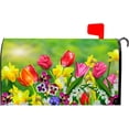 thumbnail image 1 of Spring Summer Floral Mailbox Covers Daffodils Tulips Flower Mailbox Covers Magnetic Spring Mailbox Cover Standard Size 25.5 x 21 Inch Waterproof Post Box Cover Wraps Garden Yard Home Decor for Outdoor, 1 of 6