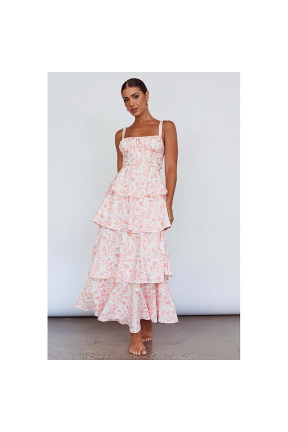 Spring/Summer Floral Print Dress with Bows, Perfect for Vacations and Parties