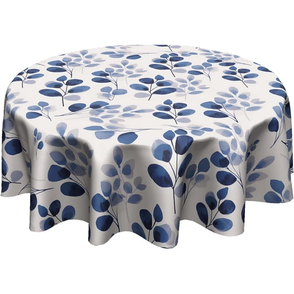 Spring Summer Floral Round Tablecloth 60 Inch Flower Table Clothes Multicolor Rustic Reusable Circle Table Cover for Picnic Party Dining Room Home Indoor Outdoor Decor