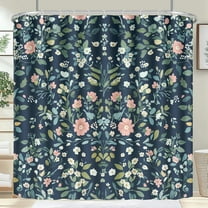Spring Summer Floral Shower Curtain Modern Rustic Wild Flowers Water Repellent Bath Curtains Set Nature Scenery Fabric for Bedroom Livingroom Bathroom Decor with Hooks 60"W x 72"L (Pack of 1)