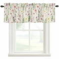 thumbnail image 1 of Spring Summer Flower Valances for Windows Eucalyptus Leaves Countryside Linen Rod Pocket Curtain Valance Window Treatment Short Curtains for Kitchen Living Room, 42"x12", 1 of 9