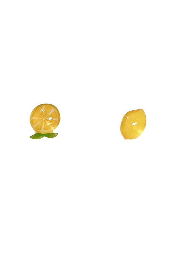 Spring/Summer Fresh Lemon Stud Earrings Simple, Minimalist Style