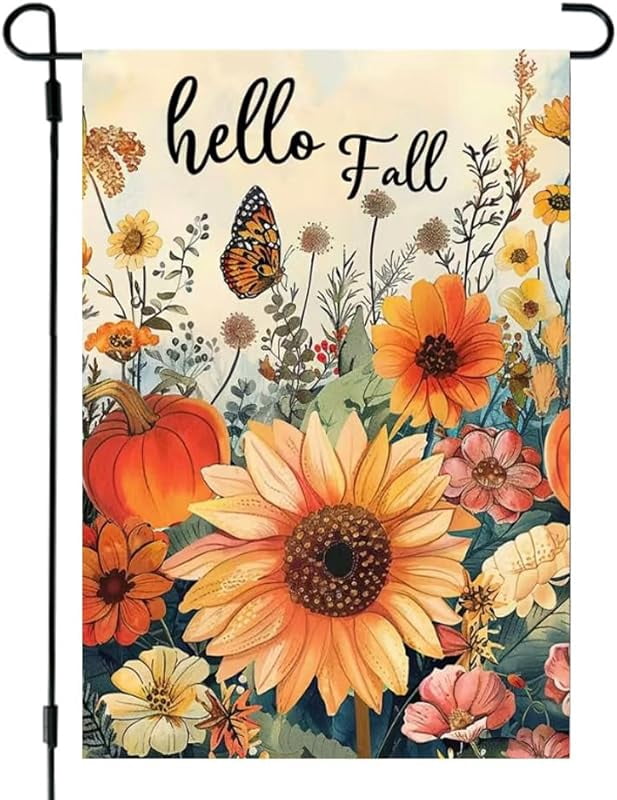 Large Spring Flags Spring Summer Garden Flag 12x18 Double Sided, Blue Bird Flowers ...