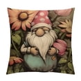 thumbnail image 1 of Spring Summer Gnome Lumbar Decorative Throw Pillow Cover Rectangular Pink Sunflower Outdoor Home Decor, Floral Flower Diamonds Butterfly Seasonal Couch Cushion Case, 1 of 5