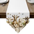 thumbnail image 1 of Spring Summer Goats Table Runner Linen Burlap Table Runner 72 Inches Long Farmhouse Floral Botanical Cute Dresser Scarves for Kitchen Island Coffee Dining Room Party Wedding Holiday Decor 14"x72", 1 of 8