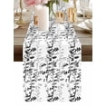 thumbnail image 1 of Spring Summer Grey Black Leaves Table Runner-36 Inch Long Abstract Botantical Table Runners Linen Burlap Tablerunner for Kitchen Dining Room Holiday Party, 1 of 9