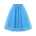 thumbnail image 1 of Spring/Summer High-Waisted A-Line Tulle Mini Skirt for Women Solid Color Puff Skirt Cake Half Length Skirt Mesh Yarn Skirt, Size S-2XL, 1 of 2