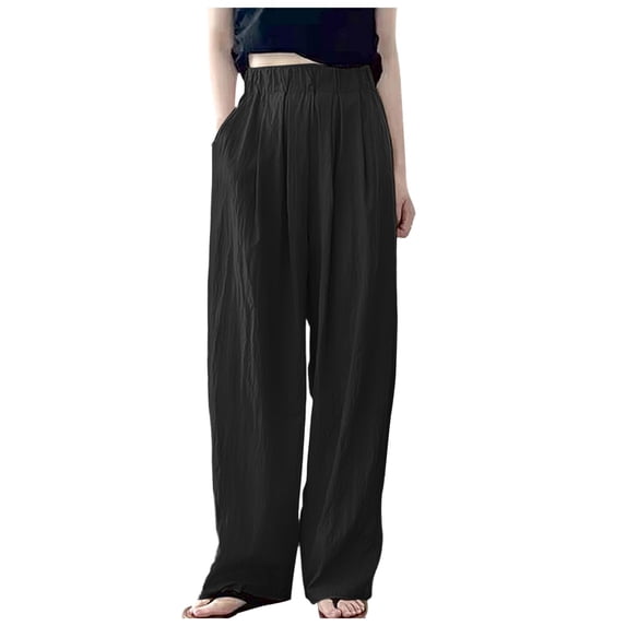 Spring And Summer High Waisted Pleated Ice Silk Wide Leg Pants Business Casual Pants for Women plus Size Business Casual Women Pants plus Size Harem Pants Womens Pants Suite Casual Work Womens plus