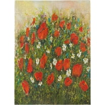 Spring Summer House Flag 28x40 Double Sided Burlap Poppy and Daisy Field Garden Yard Flags Welcome Spring Rustic Farmhouse Outdoor Banner Party Home Decor