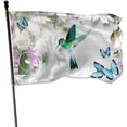 thumbnail image 1 of Spring Summer Hummingbird Flag Hello Sunshine Flowers Bird Flag, Double Sided, 1 of 5