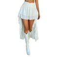 thumbnail image 1 of Spring Summer Leisure Bohemian Vacation Solid Color Pleated Patchwork Skirt Women, 1 of 2