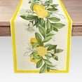 thumbnail image 1 of Spring Summer Lemon Table Runner, Fruits Kitchen Dining Table Decoration for Holidays, Yellow Lemons Leaves Flowers Farmhouse Table Decor Runners, 13X60IN, 1 of 5