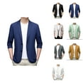 thumbnail image 1 of Spring Summer Men's Lightweight Casual Suit Jacket, Two Button Slim Fit, Stretch Sport Coats, 1 of 5