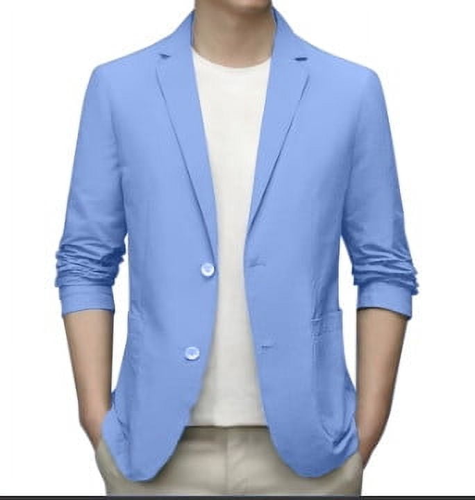 Spring Summer Men's Lightweight Slim Fit Suits Summer Suit