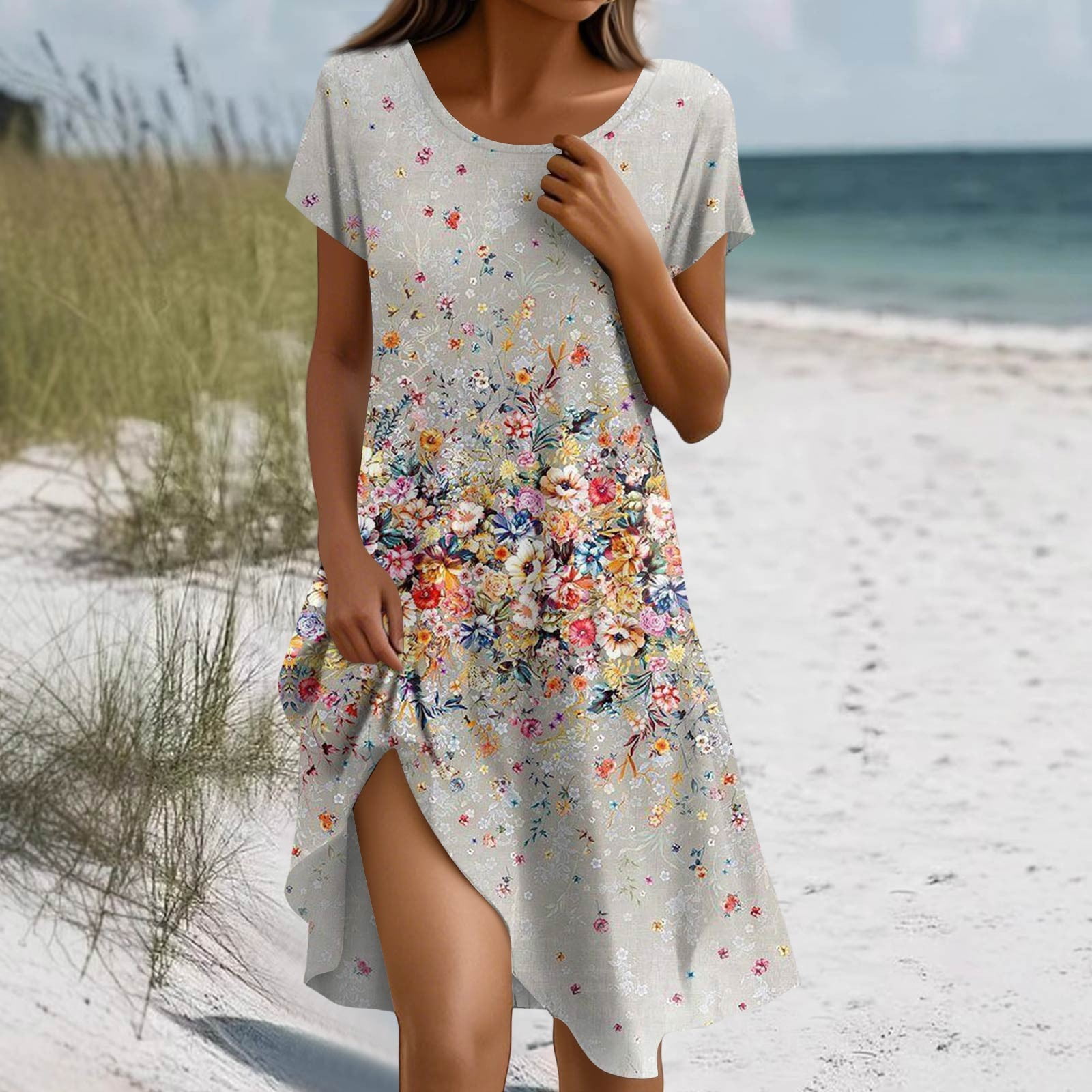 formal spring midi dress Summer Dresses for Women 2026 Elegant Classy Wedding Guest Floral Cocktail Prom Ankara clothings