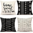 thumbnail image 1 of Spring Summer Modern Throw Pillow Covers 18 x 18 Inch Set of 4, Home Sweet Home Farmhouse Holiday Green Cushion Case for Home Sofa Couch Decoration TH194, 1 of 6