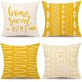 thumbnail image 1 of Spring Summer Modern Throw Pillow Covers 18 x 18 Inch Set of 4, Home Sweet Home Farmhouse Holiday Green Cushion Case for Home Sofa Couch Decoration TH194, 1 of 6