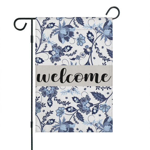 Spring Summer Multicolored Flower Leaves Garden Flag 12.5x18 Inch Double Side for Outdoor Courtyard Garden Decor Flowers Welcome Holiday Flag for Outside Decoration