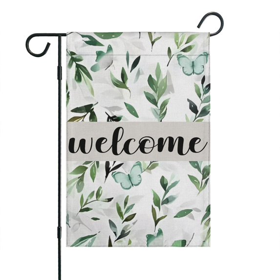 Spring Summer Multicolored Flower Leaves Garden Flag 12.5x18 Inch Double Side for Outdoor Courtyard Garden Decor Flowers Welcome Holiday Flag for Outside Decoration