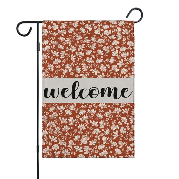 Spring Summer Multicolored Flower Leaves Garden Flag 12.5x18 Inch Double Side for Outdoor Courtyard Garden Decor Flowers Welcome Holiday Flag for Outside Decoration