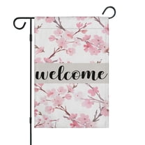 Spring Summer Multicolored Flower Leaves Garden Flag 12.5x18 Inch Double Side for Outdoor Courtyard Garden Decor Flowers Welcome Holiday Flag for Outside Decoration