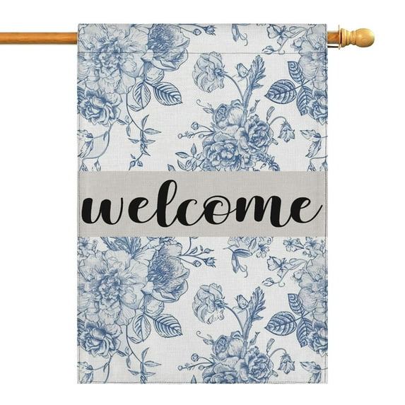 Spring Summer Multicolored Flower Leaves Garden Flag 28x40 Inch Double Side for Outdoor Courtyard Garden Decor Flowers Welcome Holiday Flag for Outside Decoration