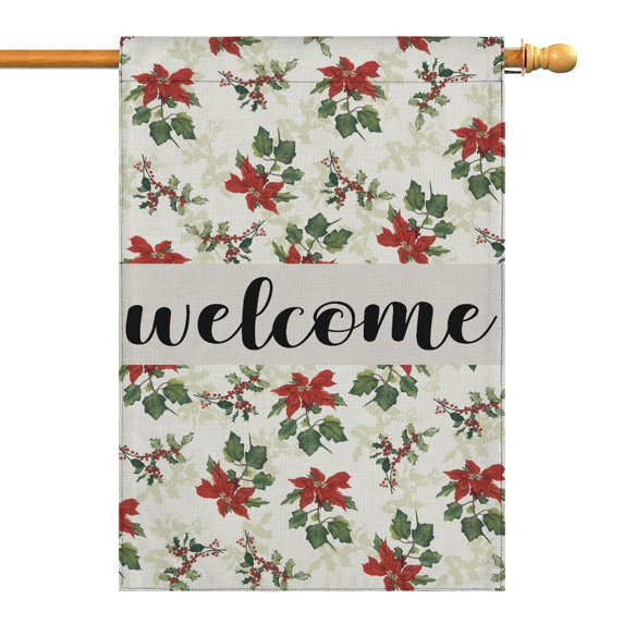 Spring Summer Multicolored Flower Leaves Garden Flag 28x40 Inch Double Side for Outdoor Courtyard Garden Decor Flowers Welcome Holiday Flag for Outside Decoration