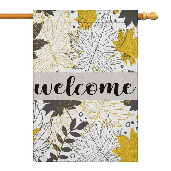 Spring Summer Multicolored Flower Leaves Garden Flag 28x40 Inch Double Side for Outdoor Courtyard Garden Decor Flowers Welcome Holiday Flag for Outside Decoration