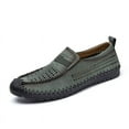 thumbnail image 1 of Spring Summer New Men's Casual Hollow Loafers Slip On Breathable Leather Flats Boat Shoes Driving Shoes Moccasins Comfort Walking Shoes, 1 of 16