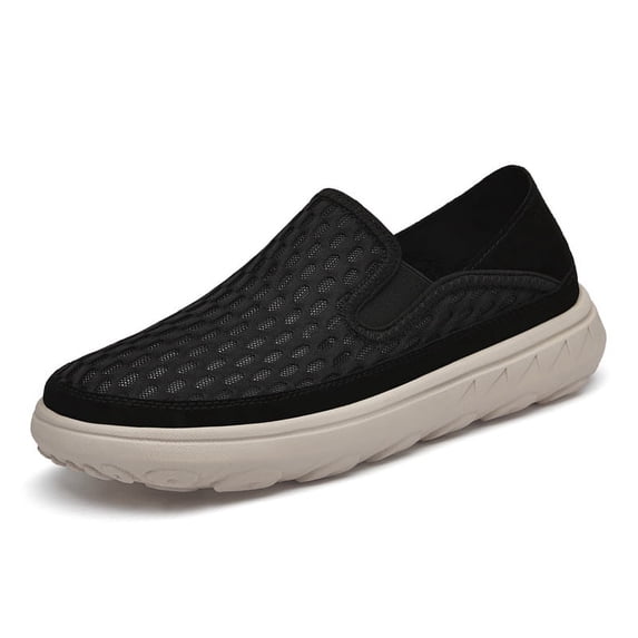 Spring Summer New Men's Casual Hollow Loafers Slip On Breathable Mesh Flats Boat Shoes Driving Shoes Moccasins