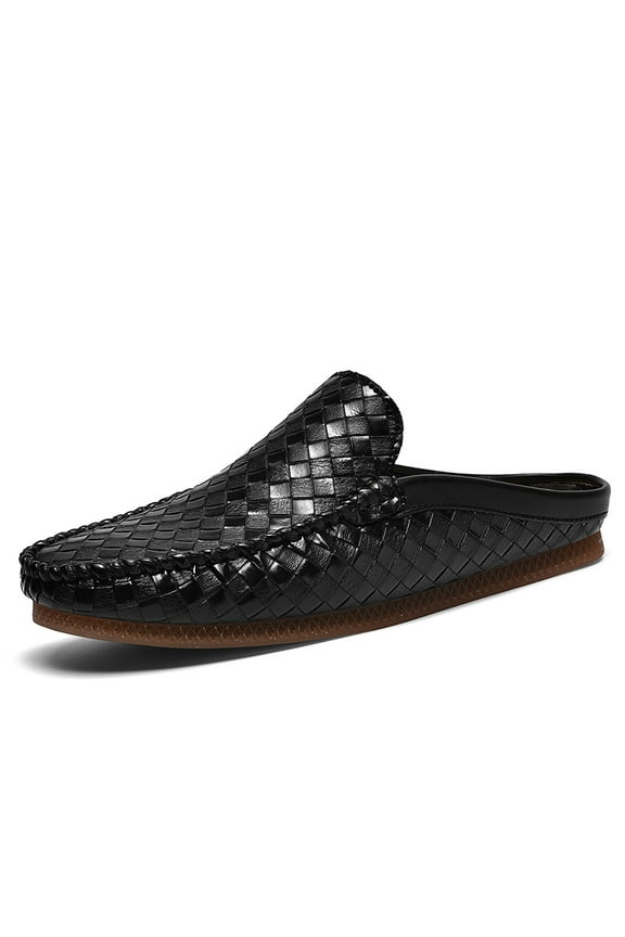 Spring Summer New Men's Casual Loafers Breathable Leather Flats Slippers Comfort Driving Shoes Moccasins Outdoor Walking Shoes