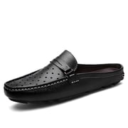 Spring Summer New Men's Casual Loafers Breathable Leather Flats Slippers Comfort Driving Shoes Moccasins Outdoor Walking Shoes
