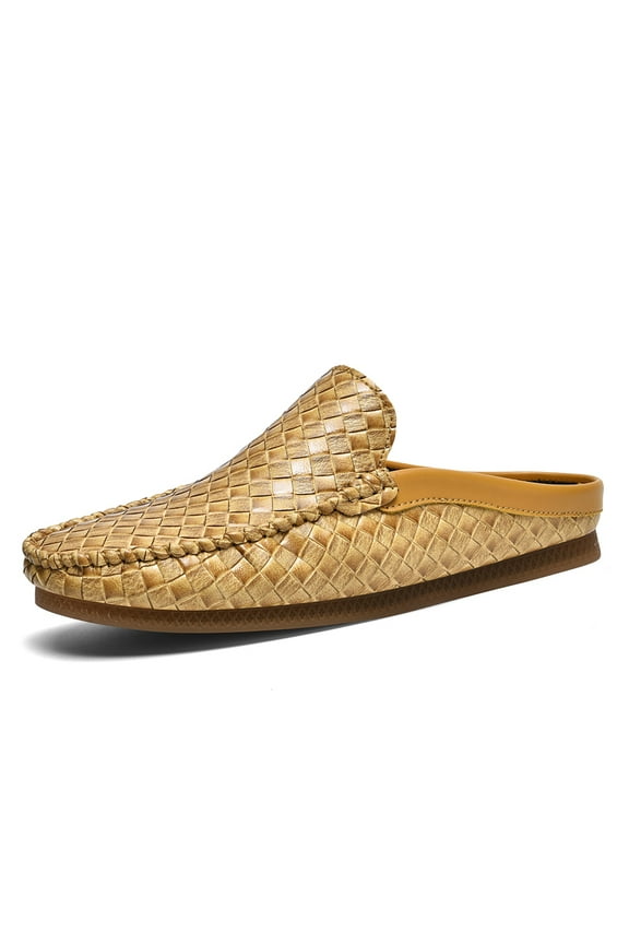 Spring Summer New Men's Casual Loafers Breathable Leather Flats Slippers Comfort Driving Shoes Moccasins Outdoor Walking Shoes