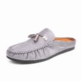 thumbnail image 1 of Spring Summer New Men's Casual Loafers Breathable Leather Flats Slippers Comfort Driving Shoes Moccasins Outdoor Walking Shoes, 1 of 13